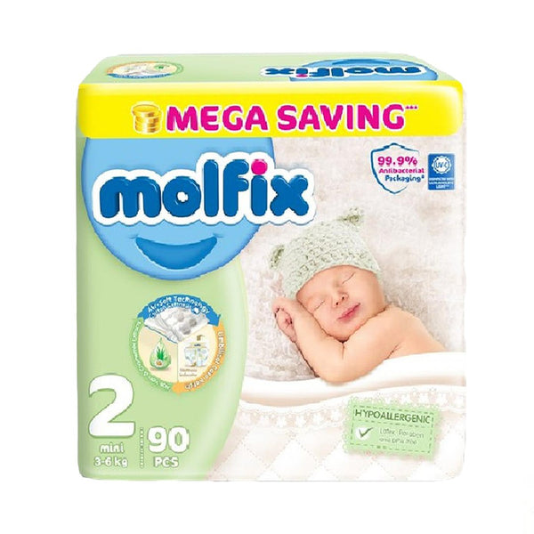 Molfix Diapers Size 2 (Mini), 90 Ct - My Vitamin Store