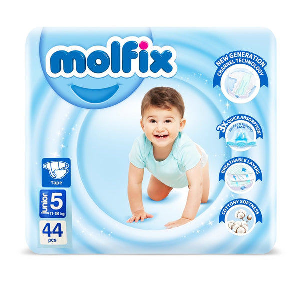 Molfix Diapers Size 5 (Junior), 44 Ct - My Vitamin Store