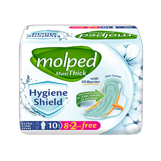 Molped Maxi Thick (Extra Long) With 3D Barrier, 10 Ct - My Vitamin Store