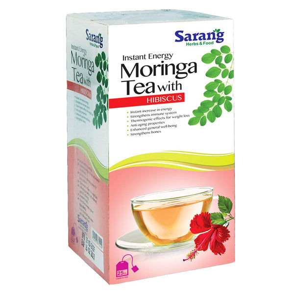 Moringa Tea Bags with Hibiscus - Sarang - My Vitamin Store