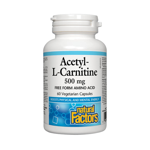 Natural Factors Acetyl-L-Carnitine 500 mg, 60 Ct - My Vitamin Store