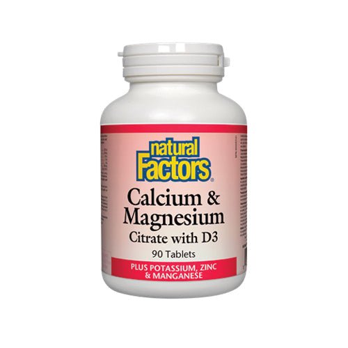 Natural Factors Calcium & Magnesium Citrate with D3, 90 Ct - My Vitamin Store