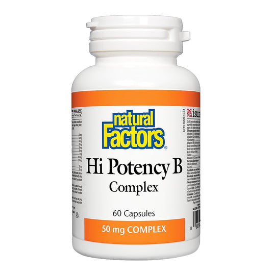Natural Factors Hi Potency B-50 B Complex, 60 Ct - My Vitamin Store