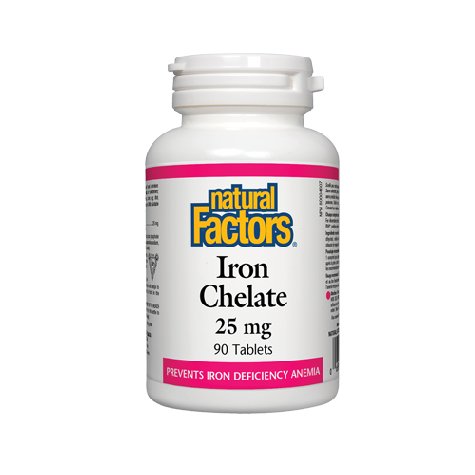 Natural Factors Iron Chelate 25mg - My Vitamin Store