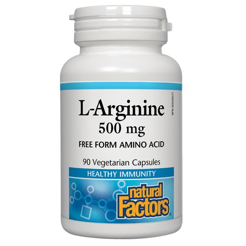 Natural Factors L-Arginine 500 mg, 90 Ct - My Vitamin Store