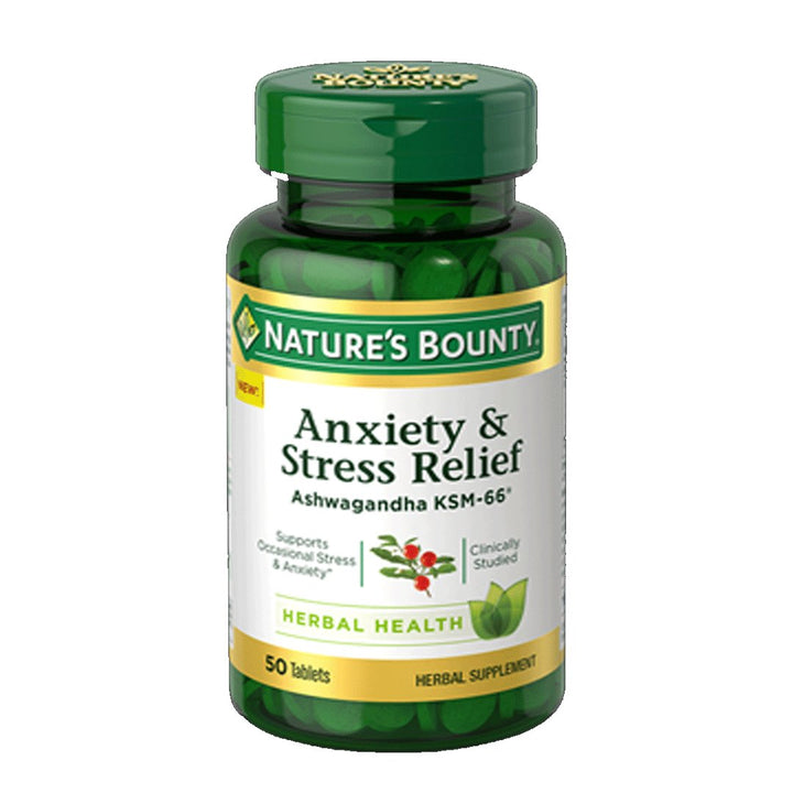 Nature's Bounty Anxiety & Stress Relief, 50 Ct - My Vitamin Store