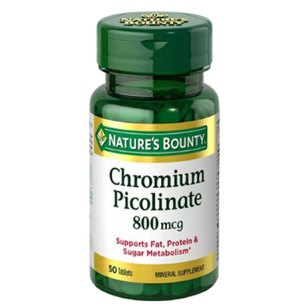Nature's Bounty Chromium Picolinate 800mcg, 50 Ct - My Vitamin Store