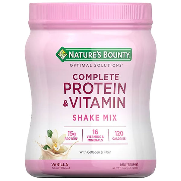 Nature's Bounty Complete Protein & Vitamin Shake Mix Vanilla, 1 lbs - My Vitamin Store