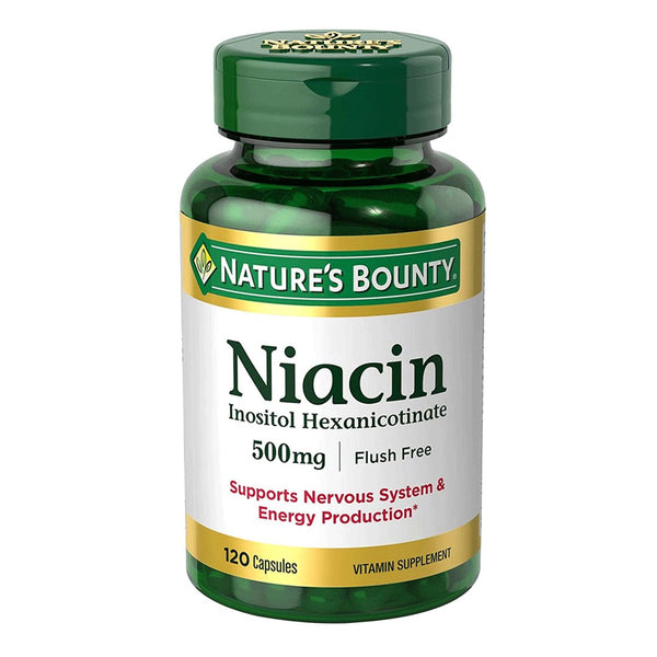 Nature's Bounty Flush Free Niacin 500mg, 120 Ct - My Vitamin Store
