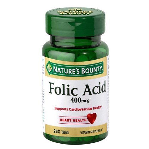 Nature's Bounty Folic Acid 400 mcg, 250 Ct - My Vitamin Store