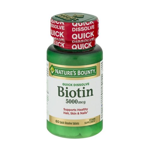 Nature's Bounty Quick Dissolve Biotin 5000 mcg, 60 Ct - My Vitamin Store