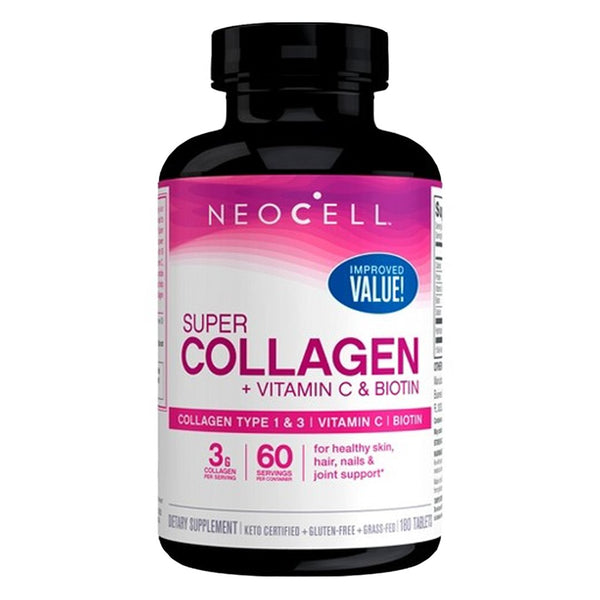NeoCell Super Collagen + Vitamin C & Biotin, 180 Ct - My Vitamin Store