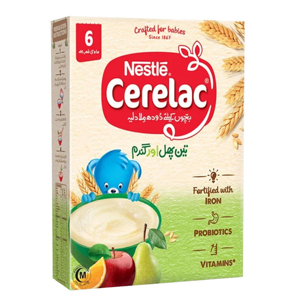 Nestle Cerelac 3 Fruits & Wheat, 350g - My Vitamin Store