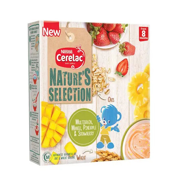 Nestle Cerelac Nature's Selection Multigrain Mango Pineapple & Strawberry, 175g - My Vitamin Store