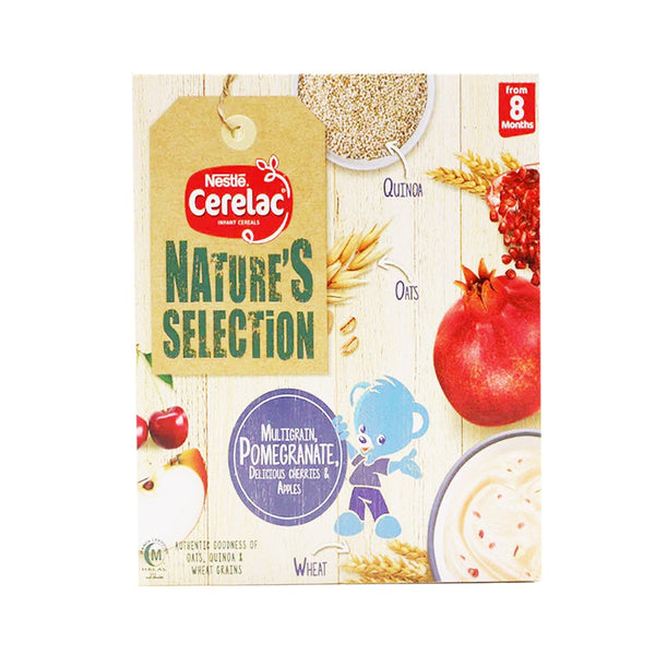 Nestle Cerelac Nature's Selection Multigrain Pomegranate Delicious Cherries & Apples, 175g - My Vitamin Store