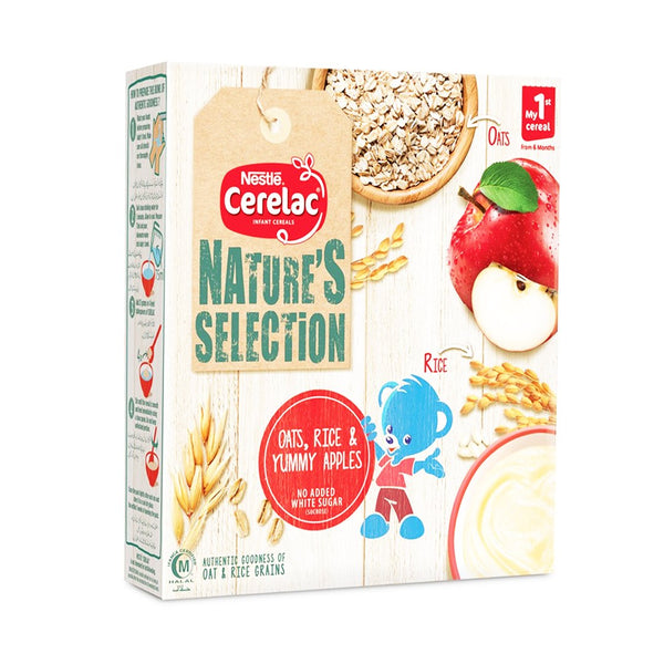 Nestle Cerelac Nature's Selection Oats Rice & Yummy Apples, 175g - My Vitamin Store