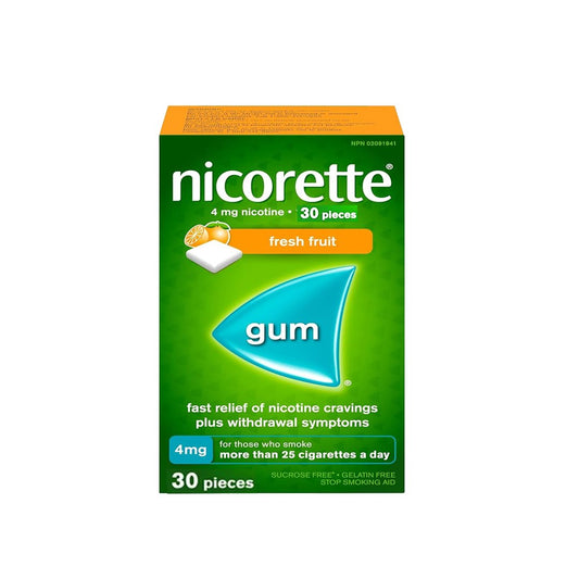 Nicorette Fresh Fruit Gum 4mg, 30 Ct - My Vitamin Store