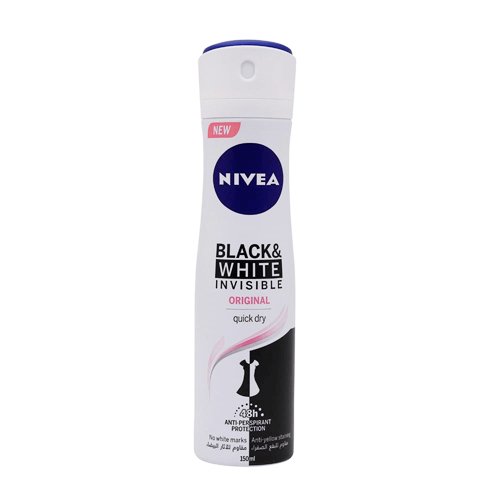 Nivea Black & White Invisible Original Women Body Spray Deodorant, 150ml - My Vitamin Store
