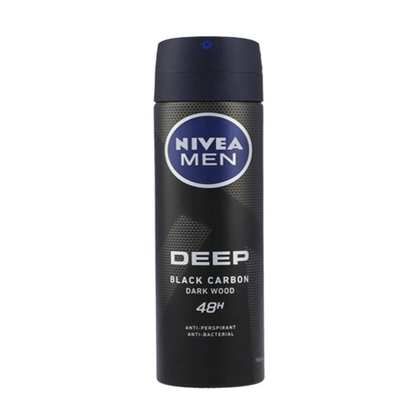 Nivea Men Deep Black Carbon Dark Wood Body Spray, 150ml - My Vitamin Store