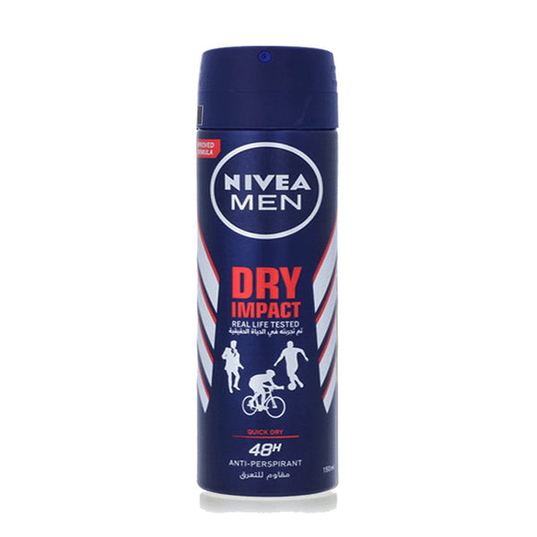 Nivea Men Dry Impact Quick Dry Body Spray, 150ml - My Vitamin Store