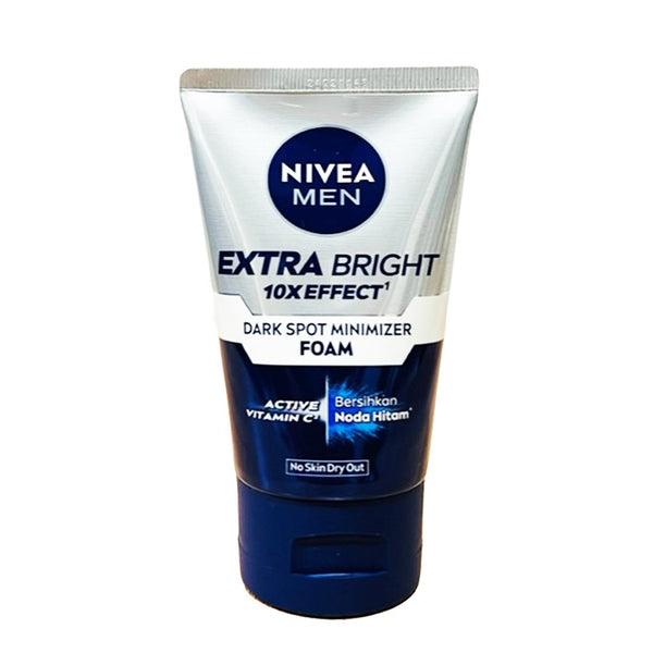 Nivea Men Extra Bright 10x Effect Dark Spot Minimizer Foam, 100ml - My Vitamin Store