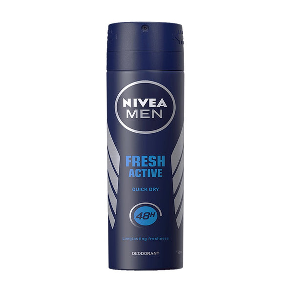 Nivea Men Fresh Active Quick Dry Body Spray, 150ml - My Vitamin Store