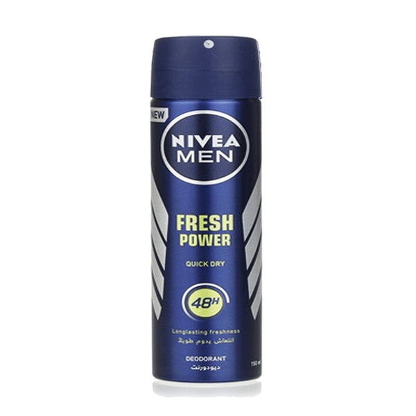 Nivea Men Fresh Power Quick Dry Body Spray Deodorant For Men, 150ml - My Vitamin Store