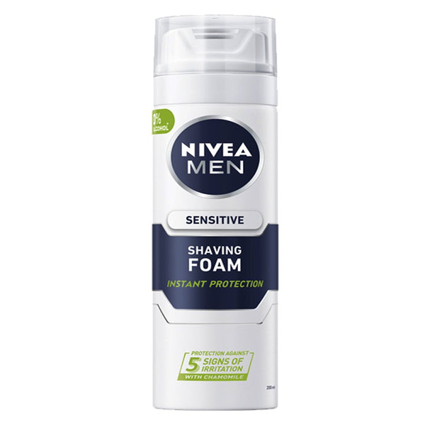 Nivea Men Sensitive Instant Protection Shaving Foam, 200ml - My Vitamin Store