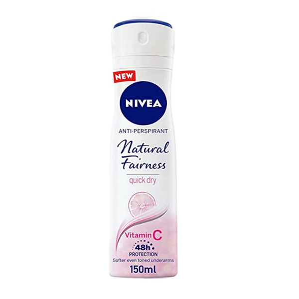 Nivea Natural Fairness Quick Dry Vitamin C Women Body Spray, 150ml - My Vitamin Store