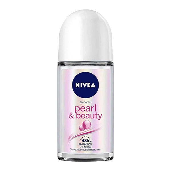 Nivea Pearl & Beauty 48H Women Roll-on Deodorant, 50ml - My Vitamin Store
