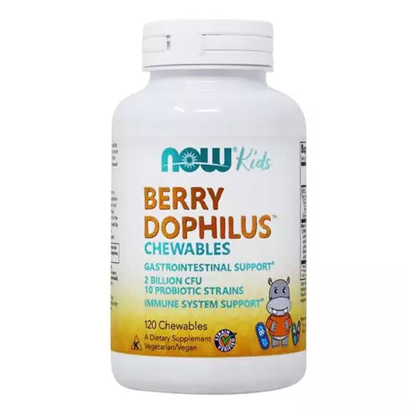 NOW BerryDophilus Kids Chewables Probiotic, 120 Ct - My Vitamin Store