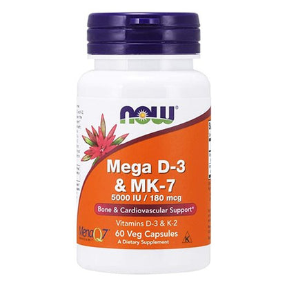 NOW Mega D-3 & MK-7, 60 Ct