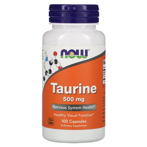 NOW Taurine 500 mg, 100 Ct - My Vitamin Store