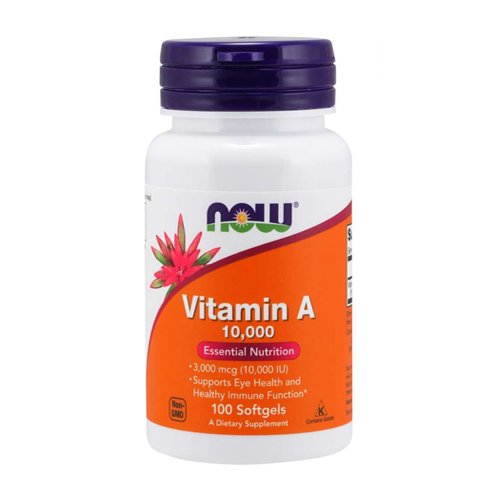NOW Vitamin A 10000 IU, 100 Ct - My Vitamin Store