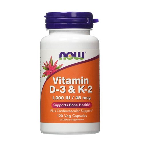 NOW Vitamin D-3 & K-2, 120 Ct - My Vitamin Store