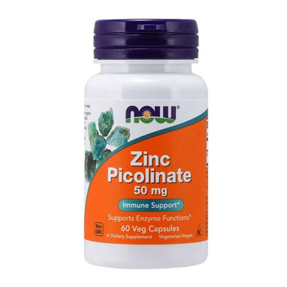 NOW Zinc Picolinate 50mg, 60 Ct