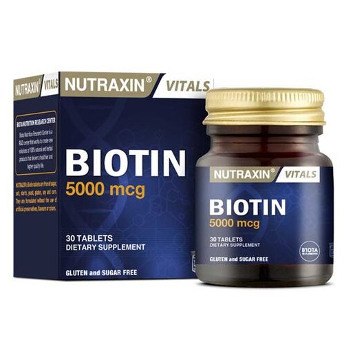 Nutraxin Biotin 5000 mcg, 30 Ct - My Vitamin Store