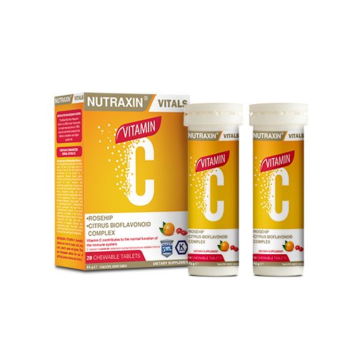 Nutraxin Vitamin C Chewable 500mg, 28 Ct - My Vitamin Store
