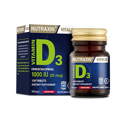 Nutraxin Vitamin D3 1000IU, 120 Ct - My Vitamin Store