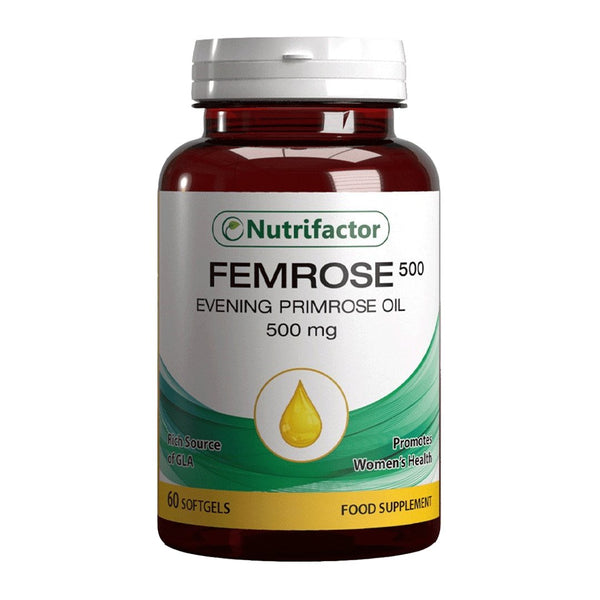 Nutrifactor Femrose Evening Primrose Oil 500mg, 60 Ct - My Vitamin Store
