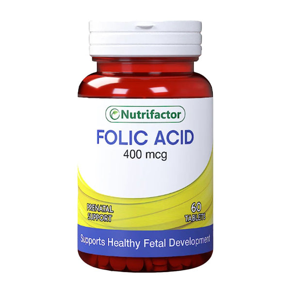 Nutrifactor Folic Acid 400mcg, 60 Ct - My Vitamin Store