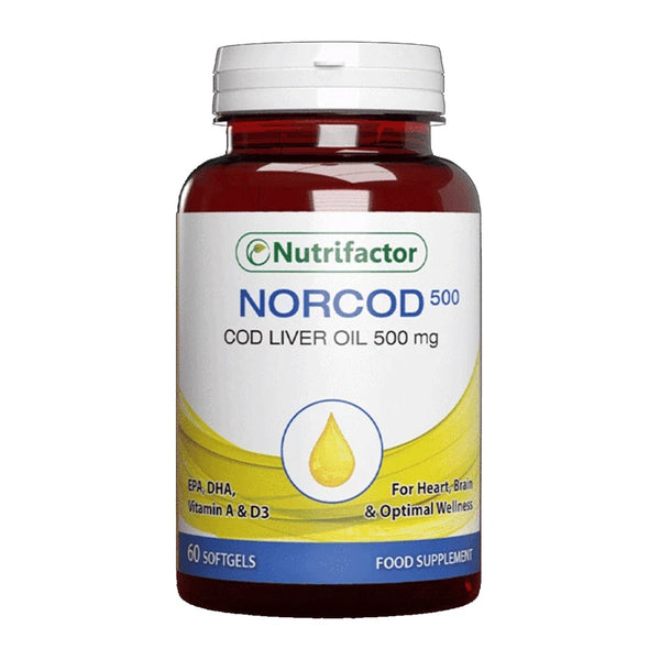 Nutrifactor Norcod Cod Liver Oil 500mg, 60 Ct - My Vitamin Store