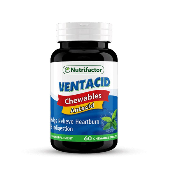Nutrifactor Ventacid Chewables Antacid Tablets, 60 Ct - My Vitamin Store