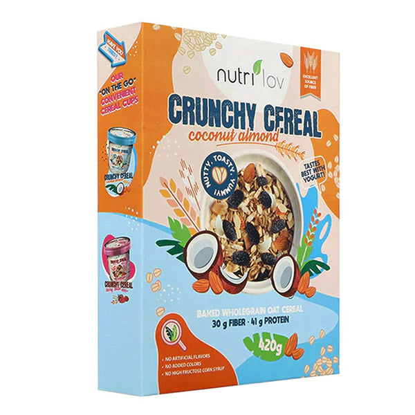 Nutrilov Crunchy Cereal Coconut Almond, 420g - My Vitamin Store