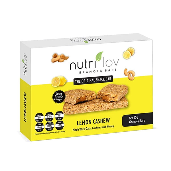 Nutrilov Lemon Cashew Granola Bar, 6 Ct - My Vitamin Store