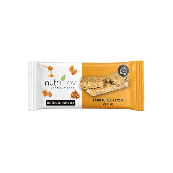 Nutrilov Peanut Butter & Raisin Granola Bar - My Vitamin Store