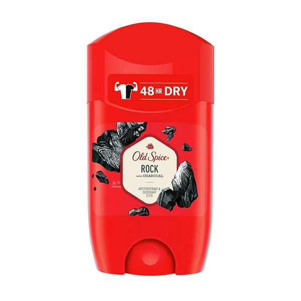 Old Spice Rock with Charcoal Antiperspirant & Deodorant Stick, 50ml - My Vitamin Store