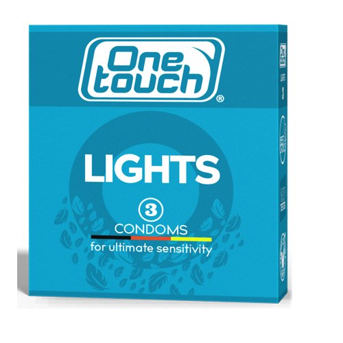 One Touch Lights Condoms, 3 Ct - My Vitamin Store