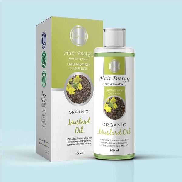 Organic Mustard Oil, 100ml - Hair Energy - My Vitamin Store