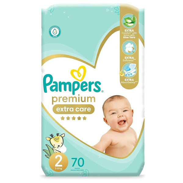 Pampers Premium Extra Care Diapers Size 2, 70 Ct - My Vitamin Store